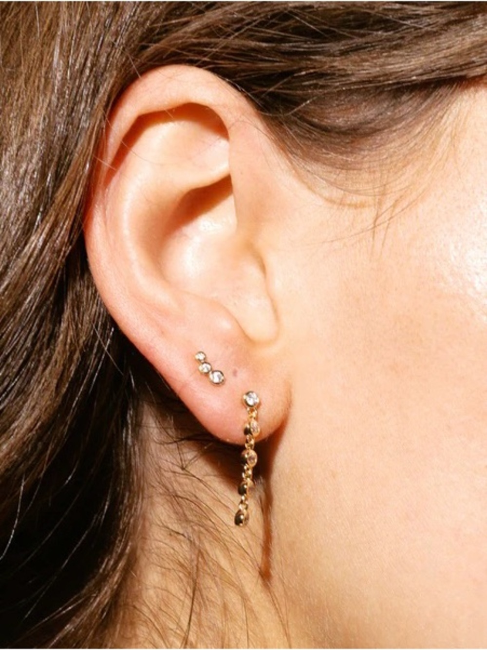 Made By Mary CZ Poppy Climber Stud Earring